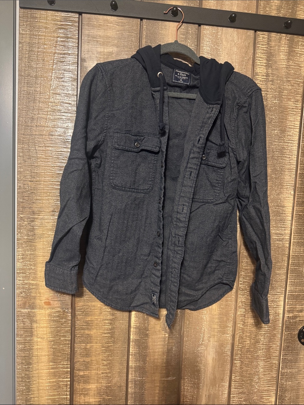 Abercrombie & Fitch hooded button up shirt
